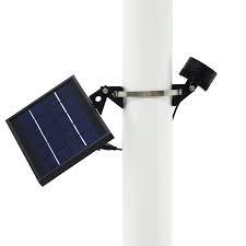 Solar flagpole lights are a free energy solution, they are easy to install, and they will last for many years. Mini 120x Solar Powered Flag Pole Light Warm White Led Black Finish Adjustable Metal Strap 4 Way Solar Panel Rotation For Optimum Sunlight Exposure Dusk To Dawn Dimmable Waterproof Amazon Ae Patio Lawn