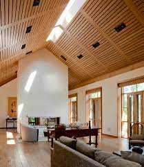 Your vaulted ceilings are meant to be a focal point, and with white on white, your eye isn't drawn up to appreciate the nice vault as it is with the contrast of wood on white. Plank Vaulted Ceiling Houzz