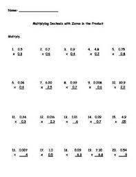 Use browser document reader options to download and/or print. Multiplying Decimals With Zeroes In The Product Worksheet Multiplying Decimals Decimals Worksheets
