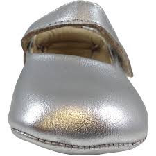 Old Soles Girl's 022 Silver Leather Gabrielle Mary Jane Shoe