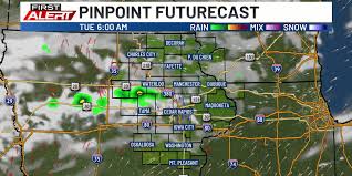 A few showers or storms around on Tuesday morning