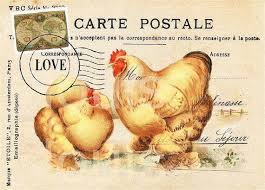 hens love vintage french carte postale original by louisadroit 18 00 hen coop french vintage hens