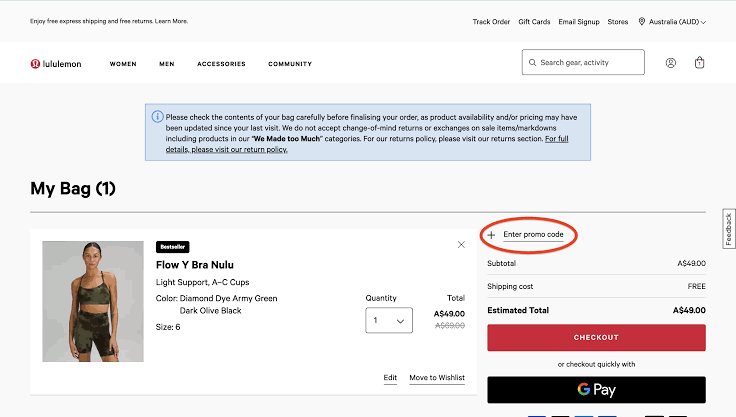 Apply codes in the promo field, AI generated