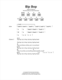 This traditional nursery rhyme dates back to the 18th century england. Paul Mccartney Wings Bip Bop Hey Diddle Sheet Music Pdf Notes Chords Rock Score Guitar Chords Lyrics Download Printable Sku 100145
