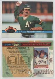 Buy guaranteed authentic dennis eckersley memorabilia including autographed jerseys, photos, and more at www.sportsmemorabilia.com. 2019 Topps Stadium Club 174 Dennis Eckersley Oakland Athletics Baseball Card Trading Cards Sports Outdoors Rayvoltbike Com