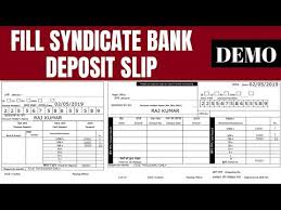 Bank deposit slips are used to add cash or checks to your checking or savings accounts. Syndicate Bank Deposit Slip Pdf