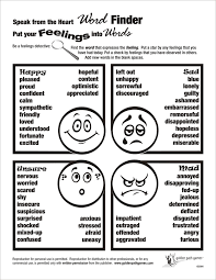 Word Finder Chart Feelings Flyer