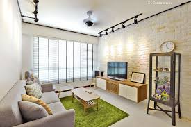 Top 5 tv console in singapore. Z L Construction Singapore Craftstone Feature Wall In Bare Original Finish With A Suspended T Interior Design Living Room Interior Design Home Living Room