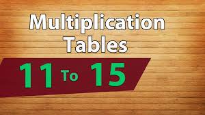 As this table is of 11: Multiplication Tables 11 To 15 Multiplication Songs For Kids Fun And Learn Video Dailymotion