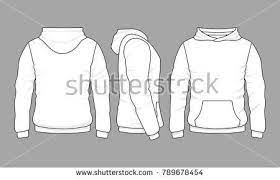 Male Hoodie Sweatshirt In Front Back And Side Views Vector Sweatshirt Or Sportswear Clothing With Hood Illustrat Hoodie Vector Hoodie Template Hoodie Outline