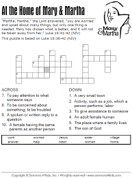From diys to delicious recipes to messages based on scripture, our blog is made to bring you. Mary And Martha Crossword Sermons4kids