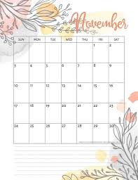 Free Printable November 2019 Calendar Pdf Cute Freebies For You Free Printable Monthly Planner Calendar Printables Monthly Calendar Printable