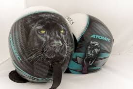 Ski Helm Design Mit Panther Motiv Ski Helmet Custom Painting