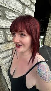 My lil fire queen whom of which i love so much!!! , I always enjoy doing  your hair 🖤🖤🖤, ., #mambohairstudio #mambosanmarcos #smtx78666 #smtx  #redhaircolor #happyclients