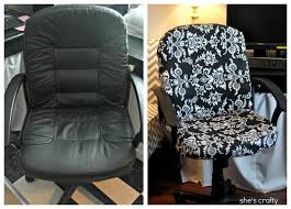 She S Crafty Recovered Office Chair Recover Office Chairs Easy Diy Projects Diy Office