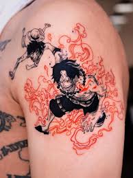 Monkeydluffytattoo for all instagram posts publicinsta. Ramon On Twitter Woojin Choi Monkey D Luffy Portgas D Ace One Piece Tattoo Ink Art