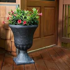 Each metal planter fits easily on a gold finish stand, and dresses up any style. Large Plastic Plant Pots Target