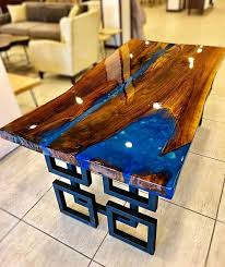 River Table Walnut Wood Epoxy Dining Table Live Edge Etsy Walnut Wood Wood Table Color Epoxy