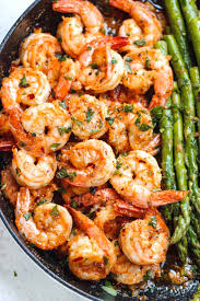 Garlic Butter Shrimp With Asparagus Shrimp And Asparagus