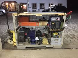 Gitterbox Umfunktioniert Zur Werkbank Werkbank Bauen Werkbank Werkzeugkasten