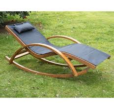 Garden Wooden Lounger Patio Sun Bed Rocking Chair Pool Armrest Recliner Pillow Wooden Outdoor Furniture Outdoor Patio Chaise Lounge Garden Recliners
