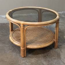 Shop wayfair for all the best rattan & wicker coffee tables. Mid Century Rattan Coffee Table With Glass Top