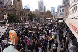 Fears sydney protest may spark full nsw lockdown. Covid Sydney Lockdown Protests People Converge On Cbd