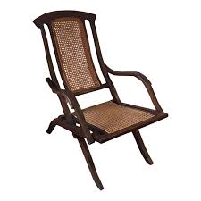 1900s Antique Folding Walnut And Cane Steamer Deck Chair Deck Chairs Chair Folding Cane