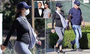 Katharine Mcphee 36 Debuts Her Baby Bump As She Steps Out With David Foster 70 In Montecito Daily Mail Online