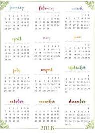 Bad Blogger And 2018 One Sheets At A Glance Calendar Calendar Planner Pages