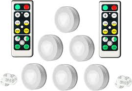 Led Puck Lights With Remote Control Wireless Led 6 Pack Under Cabinet Lighting Led Puck Lights Battery Operated Under Counter Lighting Stick On Lights Closet Puck Lights Shelf Lighting Amazon Com