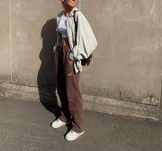 Women's casual drawstring waist jogger workout cargo pants with pockets. Brown Pants Aesthetic Clothes Streetwear Outfit Fashion Inspo Outfits