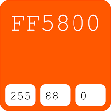 orange pantone ff5800 hex color code schemes paints