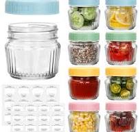 Amazon.com: Cehomi Glass Regular Mouth Mason Jars, Mini ...