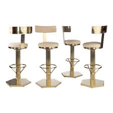 Hollywood Regency Style Gold Bar Chairs Set Of 4 Bar Chairs Restoration Hardware Dining Chairs Bar Stools