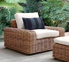 Cost plus world market's kooboo wicker chair = $129.99 (sale). Monterey All Weather Wicker Lounge Chair Pottery Barn