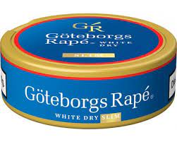 Our warehouse is located in grebbestad on the swedish. Goteborgs Rape Slim White Dry Chewing Bags Snus De Shop
