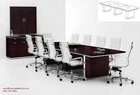 Conference Room Set 14 Foot Expandable Conference Table And 12 High Back Chairs Compact Table And Chairs Modern Conference Table Office Furniture Modern