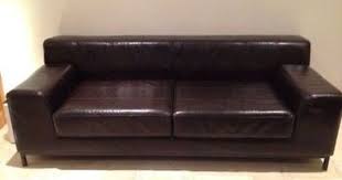 For Sale Ikea Kramfors Dark Brown Leather 3 Seater Sofa Ikea Sofa Seater Sofa Front Room