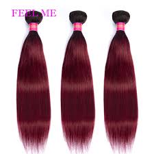 Ships from and sold by shaye beauty supply. Feelme Ombre Straight Human Hair Bundles 1b 99j Two Tone Pre Colored Brazilian Hair Weave Bundles Dark Red Remy Extensions Best Offer B53a Goteborgsaventyrscenter