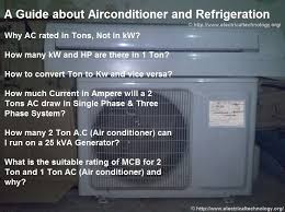 Why Ac Rated In Tons Not In Kw Or Kva Electrical Technology