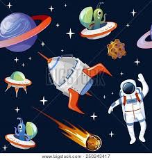 Various alien and space cartoons. Cartoon Space Vector Photo Free Trial Bigstock