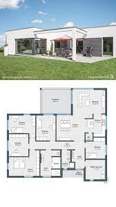 Bungalows haben aber natürlich dennoch ihre bekannten vorzüge. Winkelbungalow Modern Mit Flachdach Im Bauhausstil Bauen Bungalow Haus Grundriss 180 Qm Gross Haus Bungalow Haus Grundriss Bauhausstil Haus