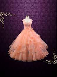 Shop for peach colored dresses online at target. Peach Colored Ball Gown Wedding Dress Persi Etsy