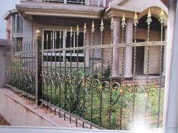 Love the color and the masculine lines of this piece. Ornate Wrought Iron Fence In Black With Unique Posts More Ideas About Wrought Iron Fences Google Search Wrought Iron Fences Fencing Trellis Gates Aliexpress