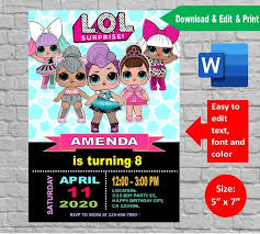 Cocomelon birthday invitation template printable, cocomelon birthday invitation, cocomelon editable invitation digitalpixelph 5 out of 5 stars (387) Lol Surprise Dolls Birthday Party Invitation Template