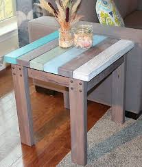 New Handmade Coastal Beach Cottage Blue End Table Ebay Beach House Interior Design Coastal Cottage Kitchen Beach House Kitchens