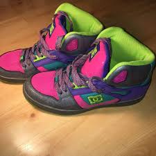 Black And Green Dc Shoes Women S Dc Shoes Hightops Skater Pink Grey Green Purple Blue Size Us 8 5 Dcshoes Hitoptrainerboots Trainer Boots Dc Shoes Blue And Purple