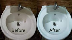 Using warm water, liquid soap, and a sponge, gently clean the porcelain sink. How To Clean Wash Basin Remove Hard Water Stains Naturally Youtube