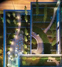 A 400 metre concourse unifies the site, linking the inside and outside of the building and passing all of the main open spaces and plazas. Gardens Of Mercy Baltimore Hospital S Green Roof Roof Garden Green Roof Design Green Roof Garden